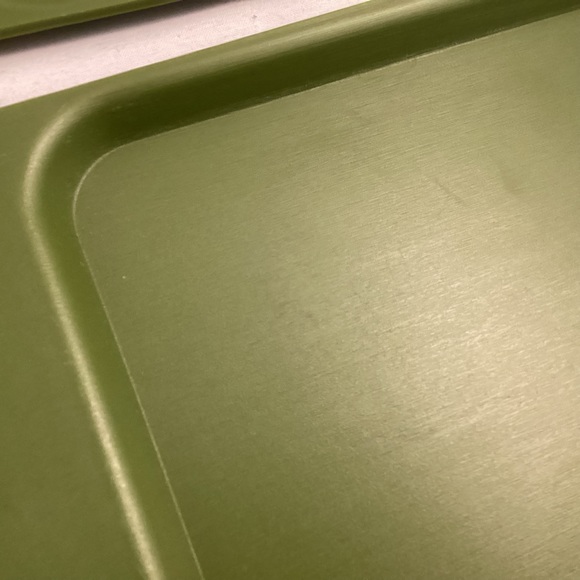 Vintage Acca Ware David Douglas Set of Avocado Green Plates Trays With Cork - Picture 6 of 14